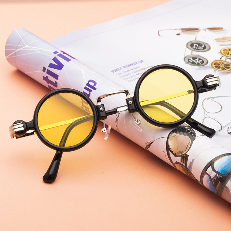 Retro Steampunk Round Sunglasses