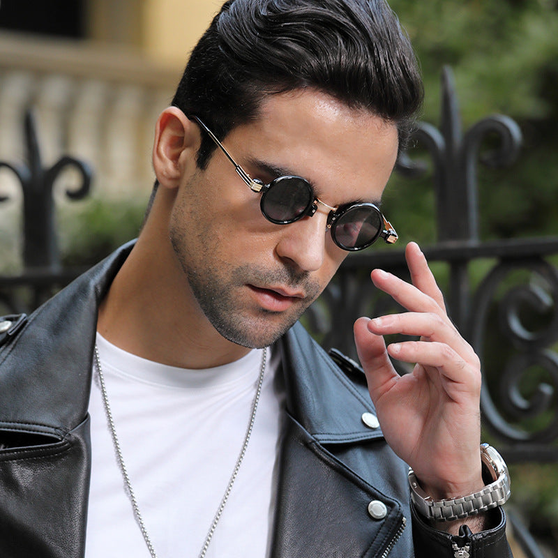 Retro Steampunk Round Sunglasses