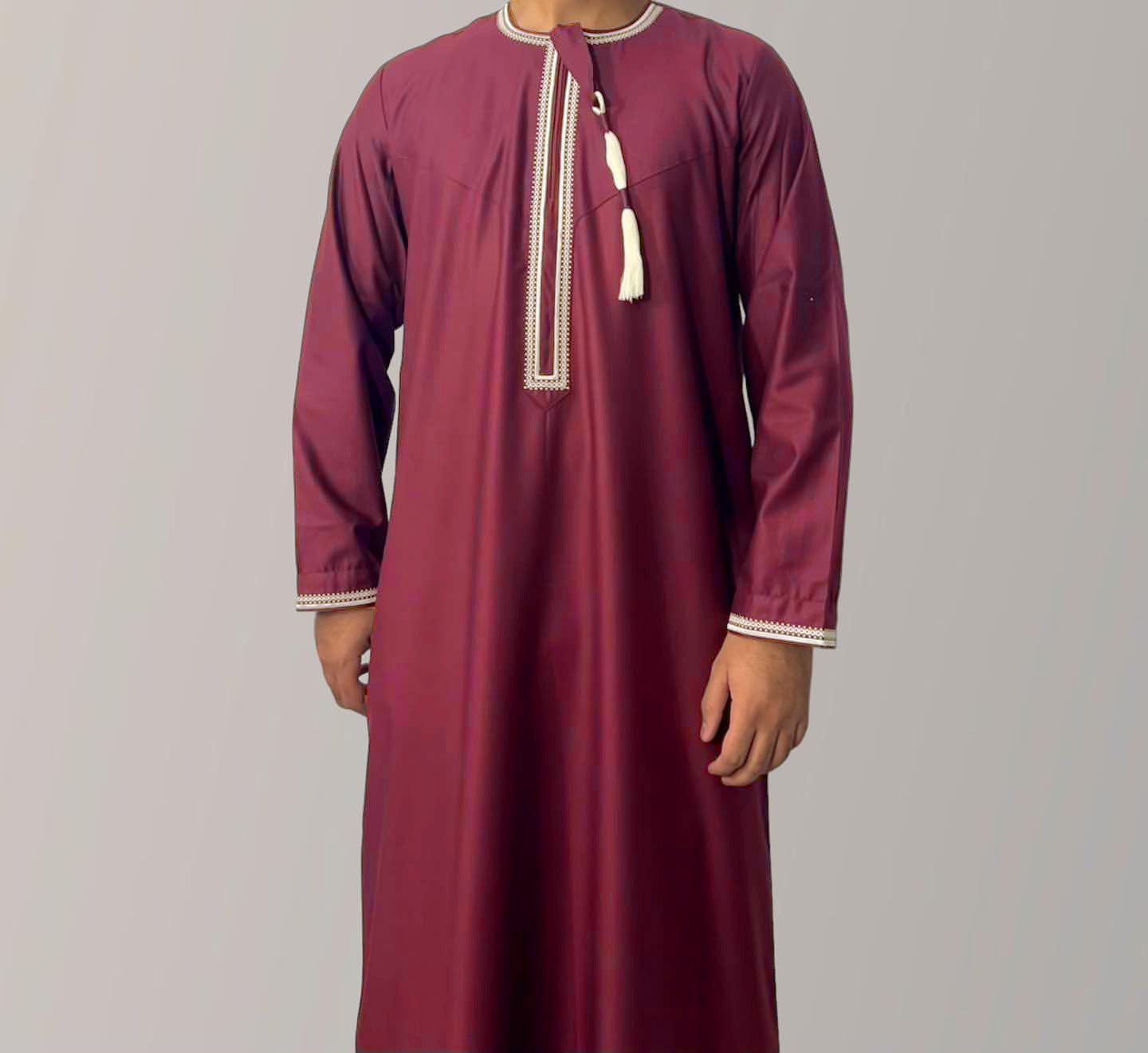 Omani-Style Embroidered Thobe