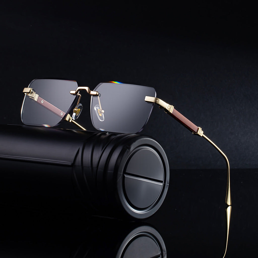 Rimless Photochromic Driving Sunglasses