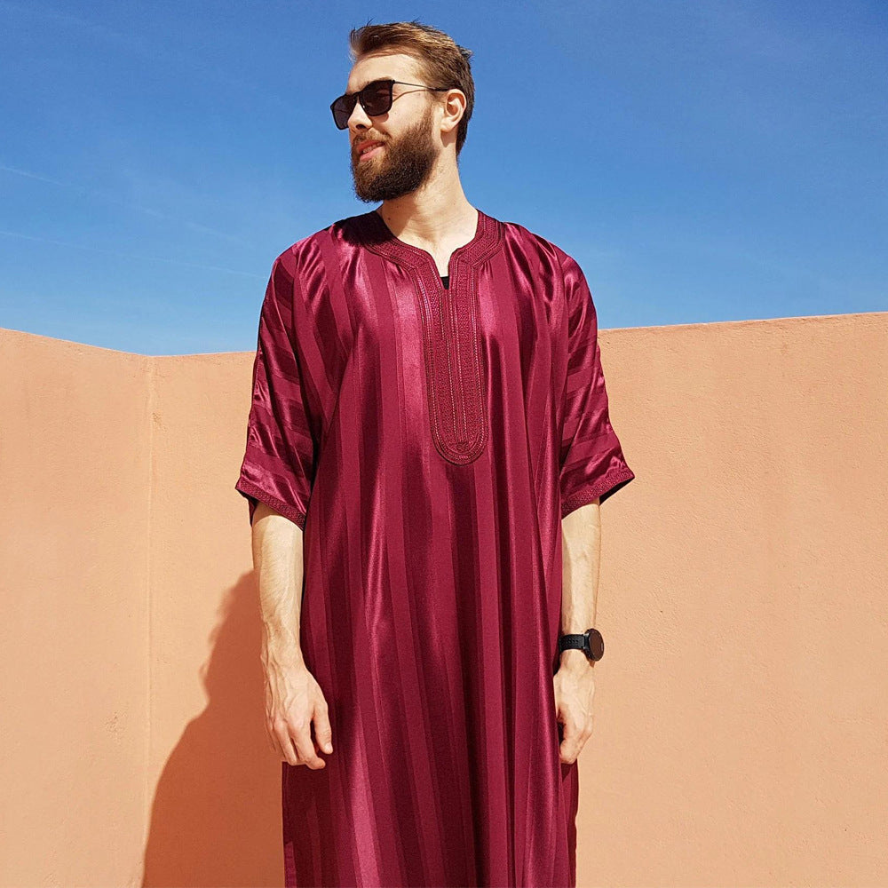 Men's Embroidered Middle Eastern Thobe