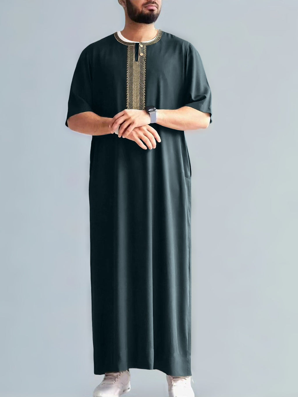 Men’s Embroidered Moroccan Thobe