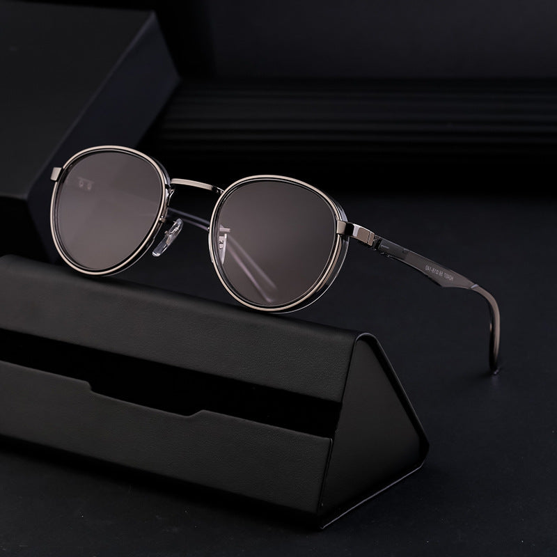 Metal Round-Frame Sunglasses