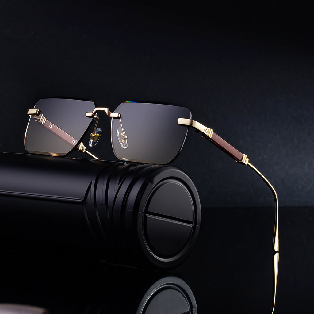 Rimless Photochromic Driving Sunglasses