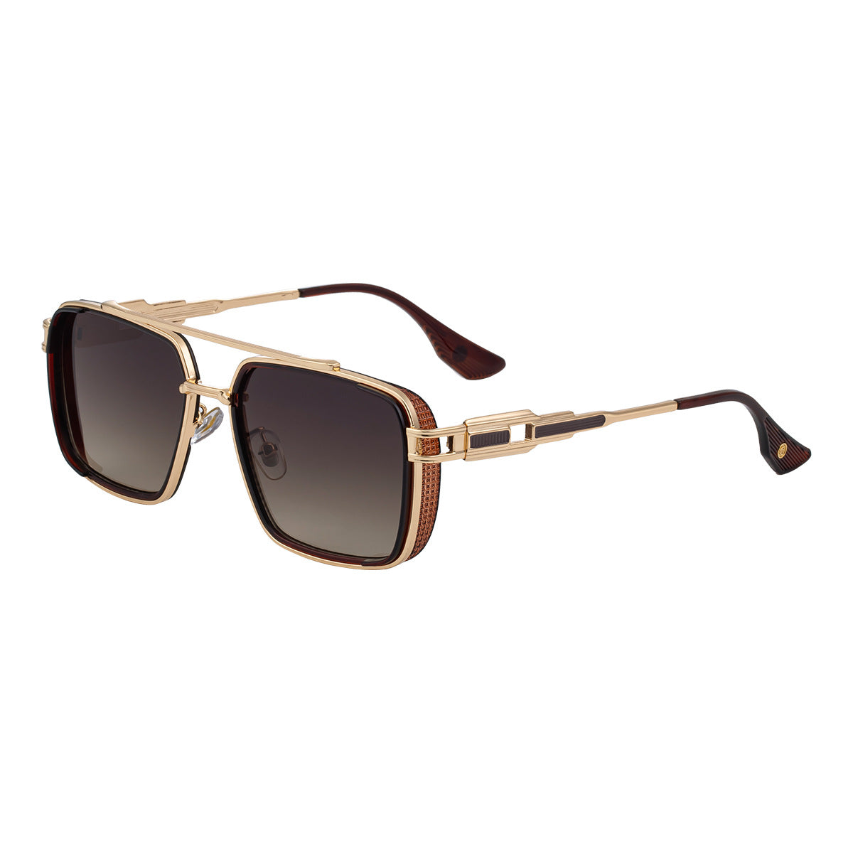 Vintage-Style Square Aviator Sunglasses