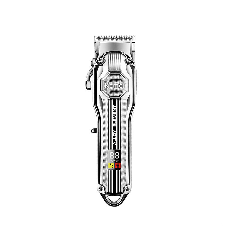 Cross-border wholesale KEMEI KM-517USB rechargeable electric hair clipper LCD new all-metal electric hair cutting shears