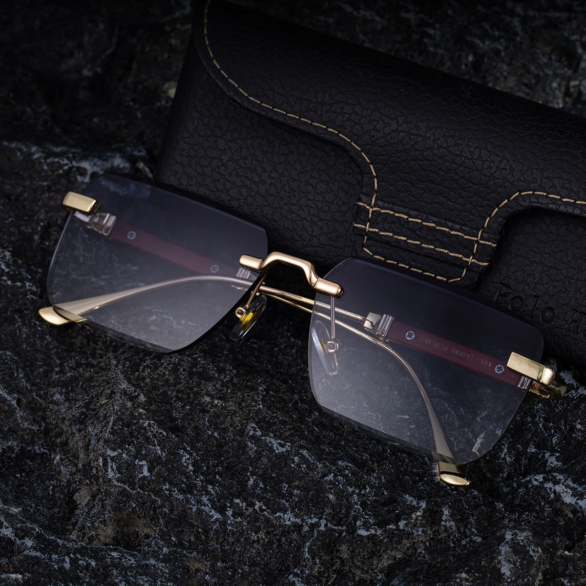 Rimless Photochromic Driving Sunglasses